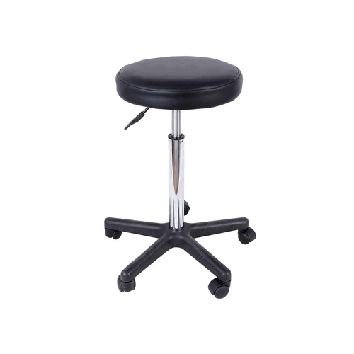 Moderni juoda baro kėdė su PU odos sėdyne ir chromuotu pagrindu