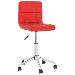 Pasukama valgomojo kėdė, raudona, dirbtinė oda (334459)