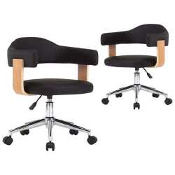 Pasukamos kėdės, 2vnt., juodos, dirbtinė oda - Darbo kėdės