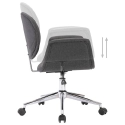 Pasukamos valgomojo kėdės, 2vnt., pilkos spalvos, audinys - Kėdės