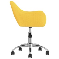 Pasukamos valgomojo kėdės, 4vnt., audinys geltonos spalvos - Kėdės