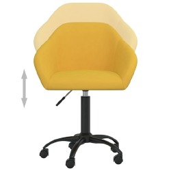 Pasukamos valgomojo kėdės, 4vnt., geltona spalva, aksomas - Kėdės