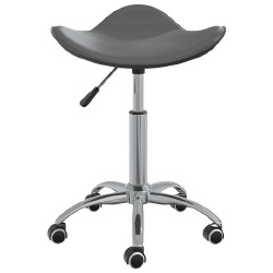 Pasukamos valgomojo kėdės, 4vnt., pilkos spalvos, dirbtinė oda - Pusbario kėdės
