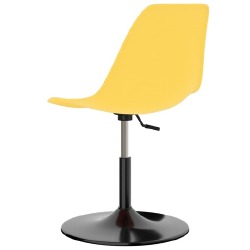 Pasukamos valgomojo kėdės, 6vnt., geltonos, PP - Pusbario kėdės