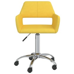 Pasukamos valgomojo kėdės, 6vnt., geltonos spalvos, audinys - Kėdės