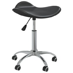 Pasukamos valgomojo kėdės, 6vnt., juodos spalvos, dirbtinė oda - Pusbario kėdės