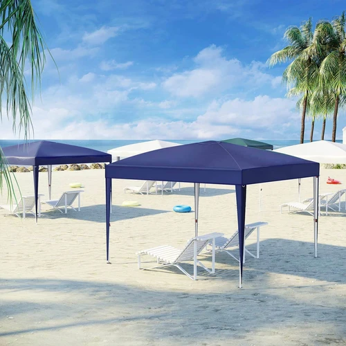 Mėlyna pavėsinė su reguliuojamu aukščiu