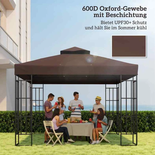 600D oksfordo pavėsinės stogas 3×3 m