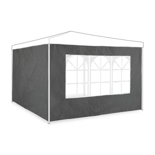 Pavėsinės šoninės panelės „Gazette“, 2 vnt., su langu ir be lango, Pilka, 300 × 200 cm