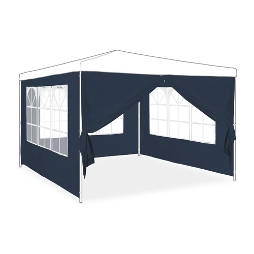 Pavėsinės šoninės panelės Relaxdays 10035873.0, 4 vnt, Mėlynos, 200 × 300 cm