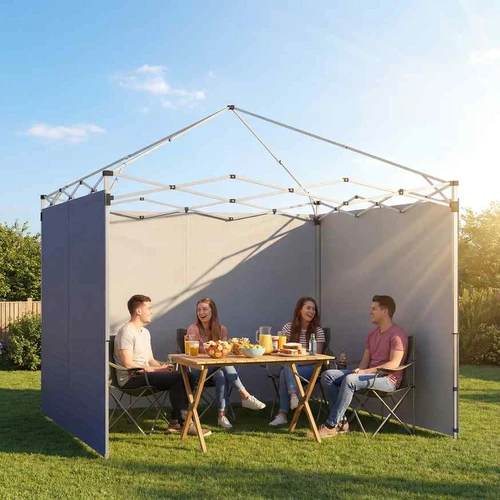 Pavėsinės šoninės plokštės, 3 vnt., 3 × 3 m pavėsinei, 300 × 200 cm - Lauko baldų uždangalai