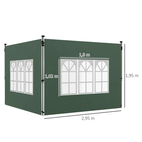 Pavėsinės šoninių panelių rinkinys, 2 vnt, 295 × 195 cm - Pavėsinės ir jų priedai