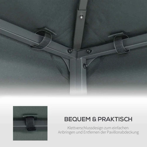 Pakaitinis stogelis metaliniam paviljonui