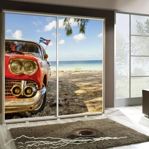 Moderni spinta su aliuminio bėgeliais