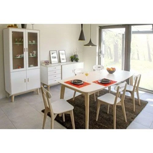 Platus ovalus stalas su funkcionaliu prailginimu