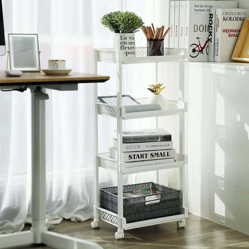 Stabili ir atspari balta plastikinė lentyna