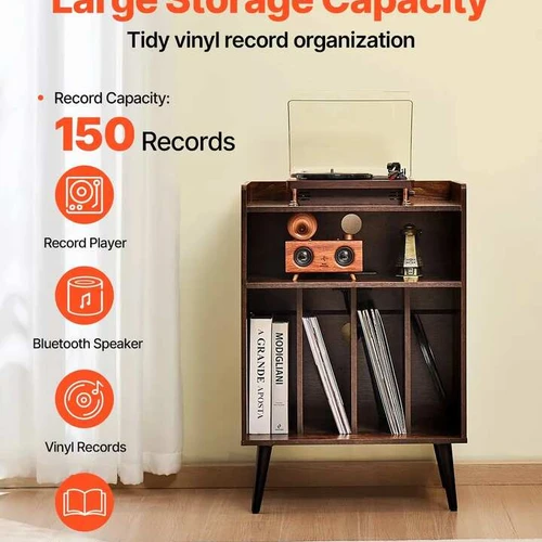 Vinilo plokštelių laikymo spintelė 150 vietų