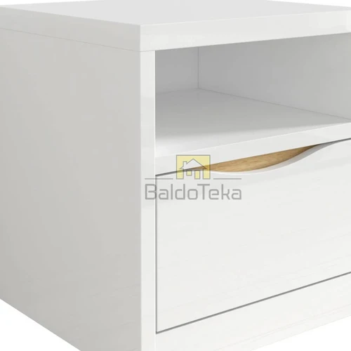 Ergonominė spinta 41,5x46x40 cm, balta blizgi/ąžuolas nagano