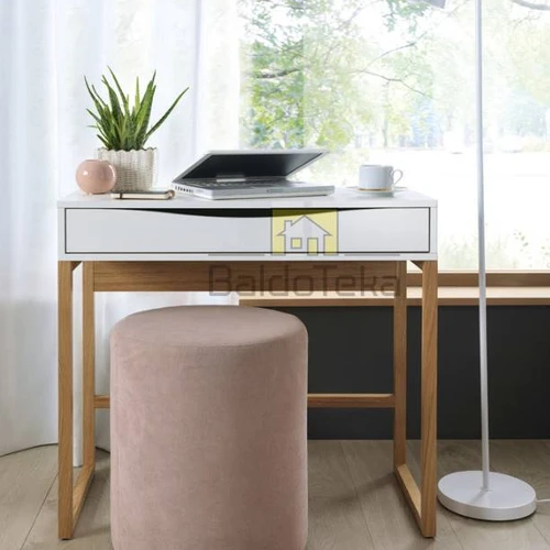 Erdvi spinta 85/77,5/40 cm balta blizgi/ąžuolas