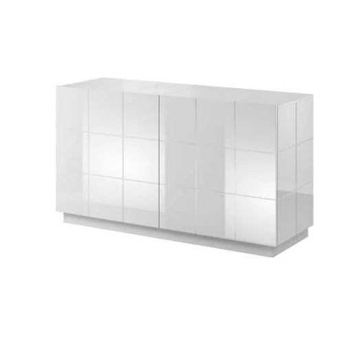 Šiuolaikiška TV spinta su LED apšvietimu ir juodomis kojomis