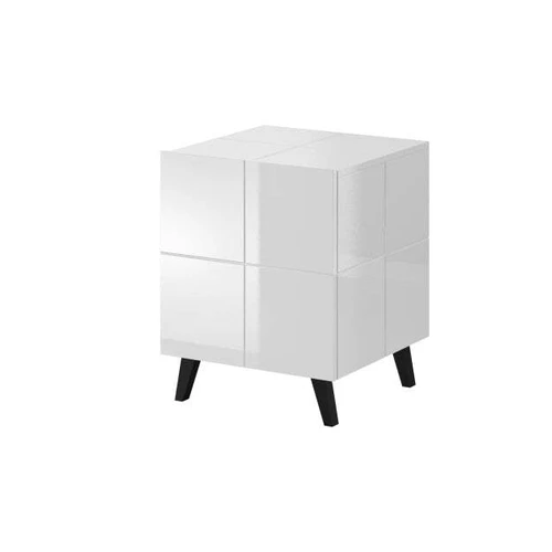 Šiuolaikiška TV spinta su LED apšvietimu ir blizgiu frezavimu