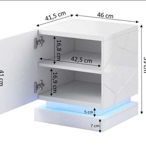 Komoda su moderniu dizainu ir RGB apšvietimo galimybe