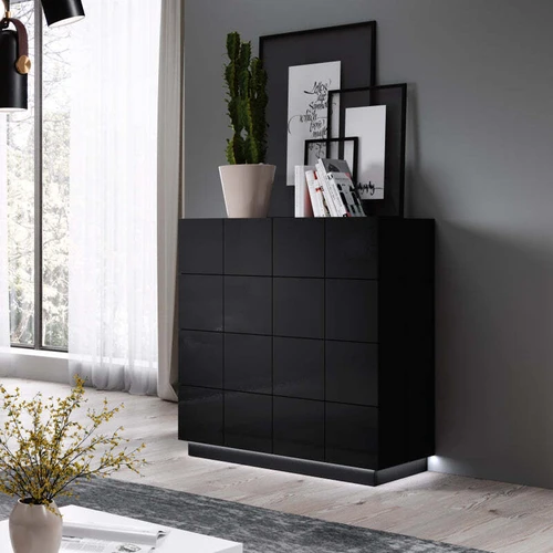 Moderni spinta su juodomis kojomis ir LED apšvietimu