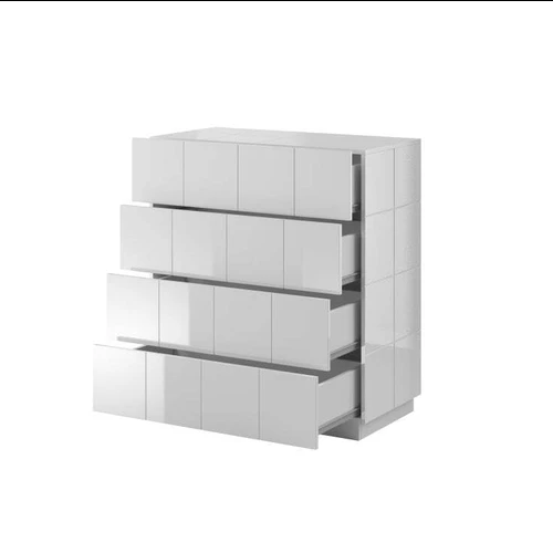 Šiuolaikiška spinta su blizgiu frezavimu ir LED apšvietimu