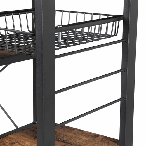 Vintažinė ruda-juoda virtuvės lentyna „VASAGLE“ iki 80 kg