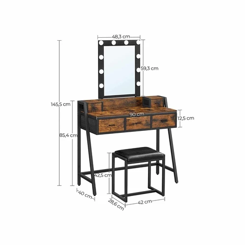 Modernus tualeto staliukas su plieno ir stiklo detalėmis