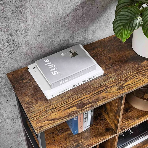 Lengvai surinkiama knygų lentyna su instrukcija