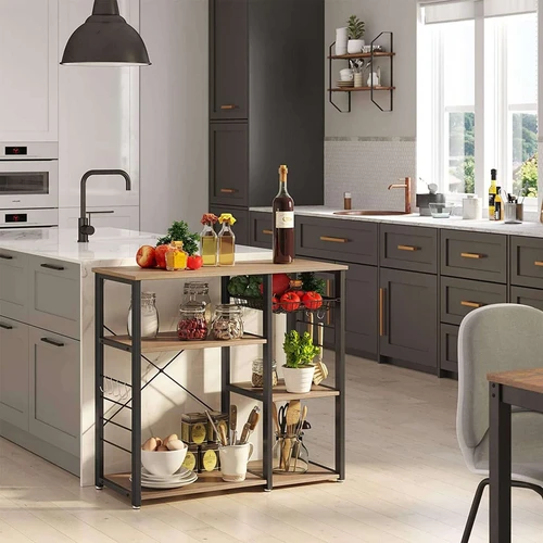 Praktiška virtuvės lentyna su apsauga nuo virtimo