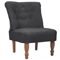Prancūziško stiliaus kėdė, pilka, audinys - Foteliai