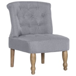 Prancūziško stiliaus kėdė, šviesiai pilka, audinys - Foteliai