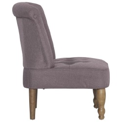 Prancūziško stiliaus kėdė, taupe spalvos, audinys - Foteliai