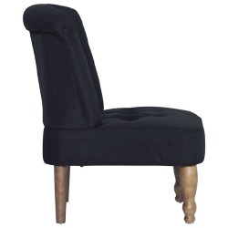 Prancūziško stiliaus kėdės, 2 vnt., juodos, audinys - Foteliai