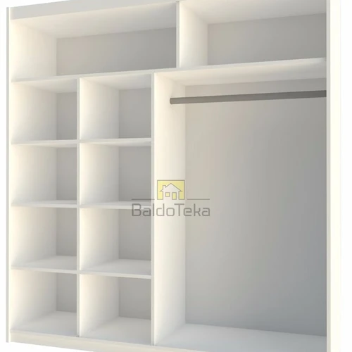 Plati spinta su pilku stiklu ir aliuminio bėgeliais