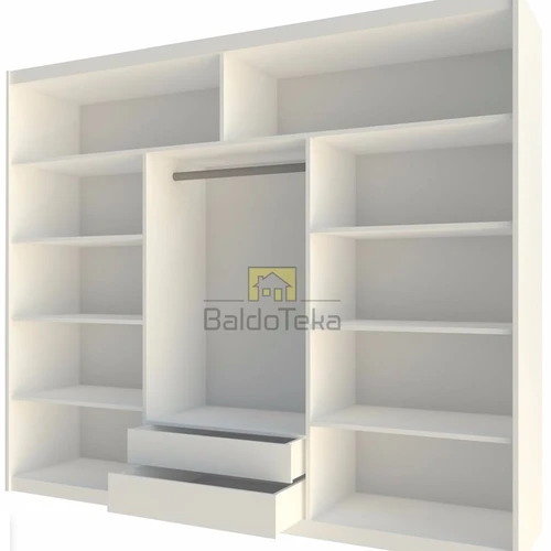 Plati spinta su LMDP plokštėmis ir stiklo dekoru