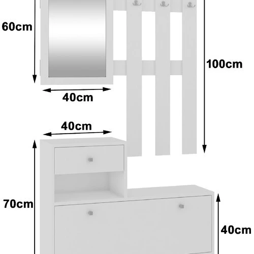 Laminuoti prieškambario baldai, atsparūs trinčiai
