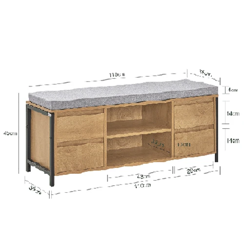Prieškambario suolas 110x35x45cm., įvairių spalvų - Batų dėžės, stovai
