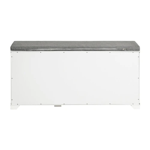 Prieškambario suolas 90x24x46cm., baltos/pilkos spalvos - Batų dėžės, stovai
