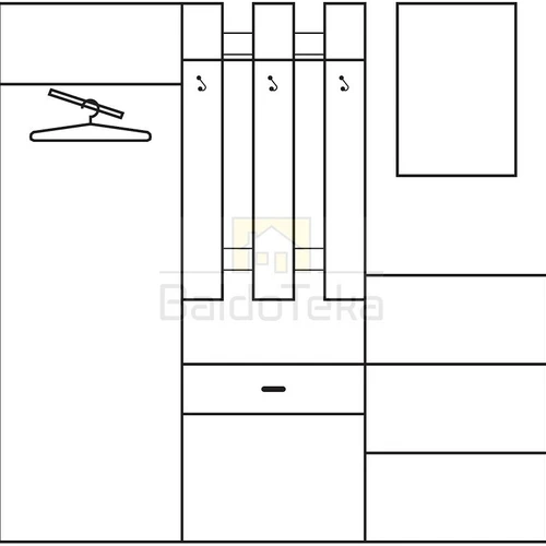 Moderni spinta su galimybe pritaikyti plotį ir aukštį