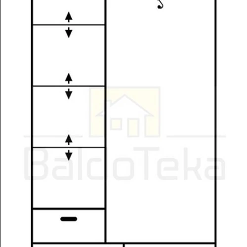 Plati veidrodinė spinta, individuali spalva