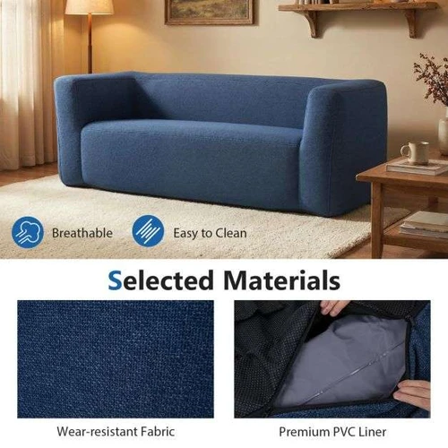 Pripučiama dvivietė sofa, dviem asmenims, 184 × 79 × 67 cm - Sofos