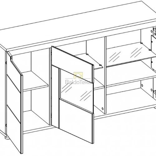 Stilinga LMDP/MDF spinta su apšvietimu