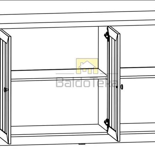 MDF/LMDP spinta su metalinėmis rankenėlėmis