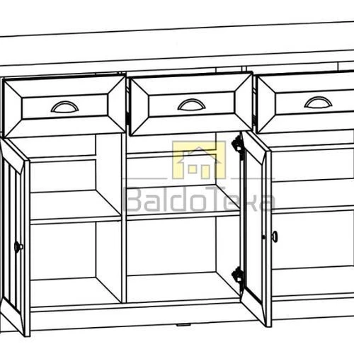 MDF/LMDP spintos su metalinėmis rankenėlėmis