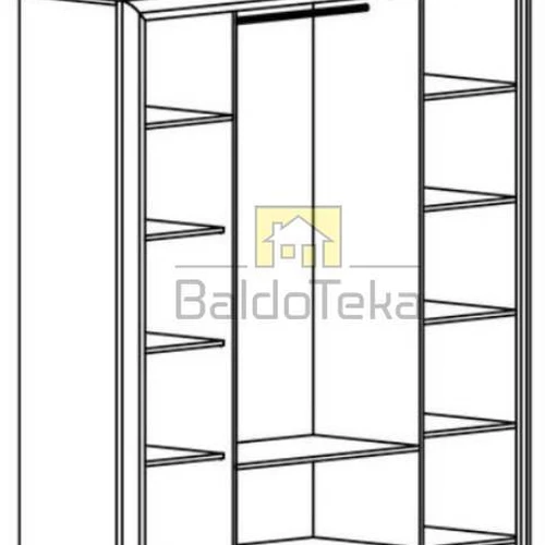 MDF/LMDP spintos su metališkomis rankenėlėmis