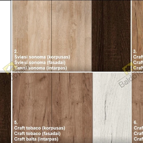 Moderni spinta 160x216x65 cm, LMDP, individuali spalva