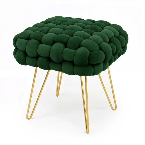 Pufas DOTTY, žalios spalvos, 38 × 42 × 38 cm